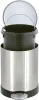 1.2 Gallon | Round Stainless Steel Garbage Bin with Soft Close Lid Step Foot Pedal | Metal Waste Basket with Removable Inner Bucket