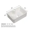 16"x12" White Ceramic Rectangular Vessel Bathroom Sink