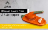 2-in-1 Manual Dough Press. Dumpling Empanada Pastries Maker, Orange