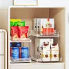 White 2-Tier Multi-Purpose Bathroom Under Sink Organizers and Storage, Stackable Kitchen Pantry Organization