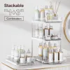 White 2-Tier Multi-Purpose Bathroom Under Sink Organizers and Storage, Stackable Kitchen Pantry Organization