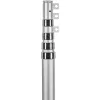 20FT Telescoping Flag pole Kit, Heavy Duty Aluminum Alloy in Ground Outside Silver, w 3x5 Flag