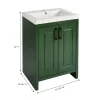 24 1/2'' L x 18 7/8'' W Green Bathroom Vanity with Sink Top