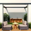 28" Wide Armless Outdoor Chairs with Cushions (Set of 2) – Fully Assembled