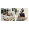 28" Wide Armless Outdoor Chairs with Cushions (Set of 2) – Fully Assembled