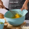 3-Piece Nesting Plastic Mixing Bowl Set, Mineral Water