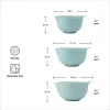 3-Piece Nesting Plastic Mixing Bowl Set, Mineral Water