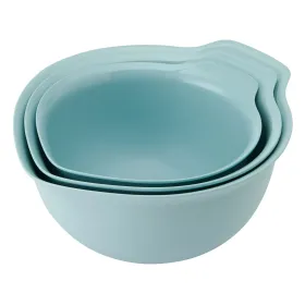 3-Piece Nesting Plastic Mixing Bowl Set, Mineral Water