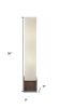 50" Brown Rattan Lantern Floor Lamp with Long White Rectangular Shade