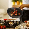 Oven Safe 3 Pcs Pre-Seasoned Cast Iron Skillet Set 6/8/10in Non-Stick Cookware Heat-Resistant Frying Pan