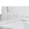 43''x22"  engineered stone Carrara white marble color with rectangle undermount ceramic sink and single faucet hole with back splash