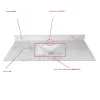43''x22"  engineered stone Carrara white marble color with rectangle undermount ceramic sink and single faucet hole with back splash