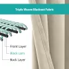 50inch*84inch Beige luxurious woolen curtains, sound-absorbing buckle curtains, high-end, heavyweight, soundproofing, and elegant home decor