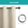 50inch*84inch Beige luxurious woolen curtains, sound-absorbing buckle curtains, high-end, heavyweight, soundproofing, and elegant home decor
