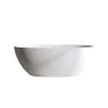 Matte White 59'' Solid Surface Matte Tub, Solid Surface Soaking Tub, Stone Resin Freestanding Bathtub