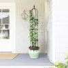 6.2ft Garden Obelisk Trellis; Lightweight Rustproof Plastic Coated Metal Tall Tower Trellis Stand