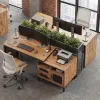71-Inch Computer Table with Open Compartments and Drawers