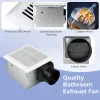 80 CFM Ceiling Mount Bathroom Exhaust Fan with Metal Housing and 4 Inches Duct