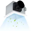 80 CFM Ceiling Mount Bathroom Exhaust Fan with Metal Housing and 4 Inches Duct