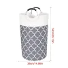 82L Laundry Basket Portable Foldable Home Laundry Storage Bag, Black