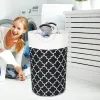 82L Laundry Basket Portable Foldable Home Laundry Storage Bag, Black