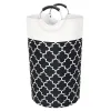 82L Laundry Basket Portable Foldable Home Laundry Storage Bag, Black