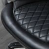 Black Big and Tall Diamond Stitching Executive Adjustable Height Office Chair