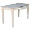 Unfinished Solid Wood Desk Laptop Computer Writing Table with Drawer