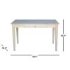 Unfinished Solid Wood Desk Laptop Computer Writing Table with Drawer