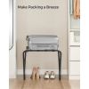 Set of 2- Sturdy Black Metal Folding Luggage Rack