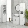 Bathroom Sink Cabinet, Pedestal Sink Cabinet with Adjustable Shelf, White