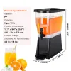 Beverage Dispenser, 3 Gallon Drink Dispenser for Parties, Plastic Juice Dispenser with Stand Spigot Lid