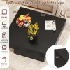 Coffee Table Accent Table with LED Lights and Dynamic Modes Black