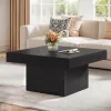 Coffee Table Accent Table with LED Lights and Dynamic Modes Black