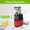 Cold Press Juicer Machine 300W Electric Slow Masticating Juicer for Whole Vegetable and Fruit with Reverse Function