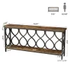 Brown with Black Metal Console, sofa table, entrance table, decorative table, storage table,