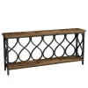 Brown with Black Metal Console, sofa table, entrance table, decorative table, storage table,