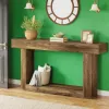 Dwellera Console Table Entryway Table Wooden Sofa Table Rustic Brown