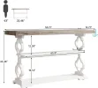 Console Table Entryway Accent Table White/Gray