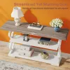 Console Table Entryway Accent Table White/Gray