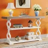 Console Table Entryway Accent Table White/Gray