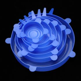 6pcs Silicone Stretch Lids; Reusable Durable Food Storage Lids For Bowls; 6 Different Sizes To Fit Most Containers; Dishwasher And Refrigerator Safe