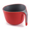 Red Double Layered Washing Colander - Wash and Drain Basket for Cleaning, Washing, Mixing Fruits and Vegetables