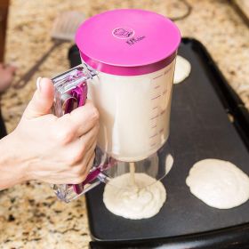 Pancake Batter Dispenser - Kitchen Must Have Tool for Perfect Pancakes, Cupcake, Waffle, Muffin Mix, Crepe & Cake - Easy Pour Baking Supplies