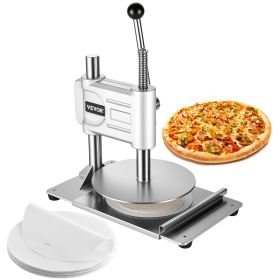 Manual Pizza Dough Press Machine, 9.5 inch Pizza Pastry Press Plate, Stainless Steel Bread Presser,  and 100 Pcs Parchment Pape