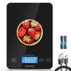 KOIOS Food Scale, 33lb/15kg Digital Kitchen Scale Grams and Ounces, 1g/0.1oz Precise Graduation, Type-C Charging, AAA Battery Included(Black)