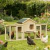80.3" L x 33.5" W x 36.6" H Wooden Chicken Coop Chicken Cage