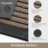 Beige Outdoor Mat 17"x30" Non Slip Front Door Mat Outside Absorbent Rubber Welcome Mat Low Profile Dirt Trapper Indoor Outdoor Doormat