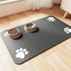 Manifest Picks- Pet Feeding Food and Water Mat Waterproof Rubber Backing