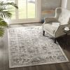 Beige-Cream, Tiled Border Area Rug 8' x 10'